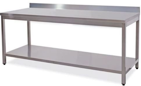 Tables professional work in 304 stainless steel on legs and 
