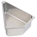 Triangular containers for ice cream in stainless steel