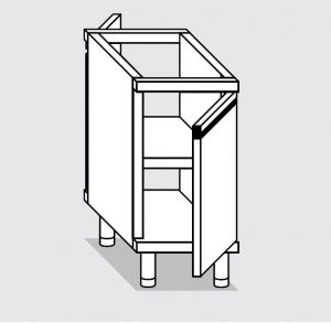 36201.04 Armario modular con puerta pasante batiente cm 40x60x81h estante intermedio