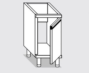 37606.05 Mueble lavabo modular con puerta trasera cm 50x60x81h