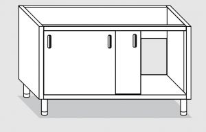 37700.10 Mueble lavabo modular con puertas correderas cm 100x60x81h