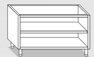 38101.10 Armario modular abierto más allá de cm 100x70x81h estante intermedio e inferior