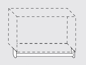 66020.04 Portacucharones para muebles altos sin ganchos 40x1,6 cm