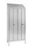 IN-694.08 2-seater locker room in stainless steel Aisi 304 with 4 doors Cm. 95X40X215H