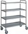 CA 1424 Stainless steel service trolley 4 shelves load 100 kg 90x60x140h 
