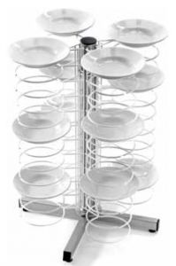CA1435  Lunch counter dish holder 48 plates Ø18/23 Painted grids
