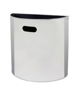 T773030 Polished stainless steel wall mounted waste bin 20 liters