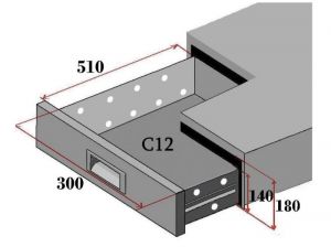 C12-FC Set 2 cassetti per banchi refrigerati
