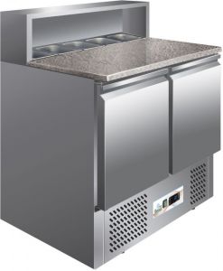 G-PS900 Saladette a refrigerazione statica, piano lavoro in granito 