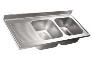 LV6028 Top 304 stainless steel sink dim.1600X600 2V SG SXL