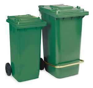 00005296 BIN 240 L - DARK GREEN - WITH PEDAL AND ANEL
