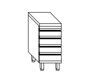 CA3006 stainless steel drawer and 4 drawers