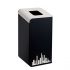 T789293 Waste bin with black front and white profile 80 L