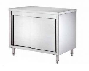 GDASR107 Table armoire avec portes coulissantes 1000x700x850