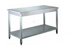 GDATS127 Table de travail sur pieds avec étagère inférieure 1200x700x850 mm