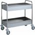 CA 1389 Stainless steel clearing trolley Two basins h150