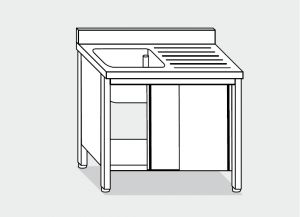 LT1028 Laver Cabinet sur l'acier inoxydable