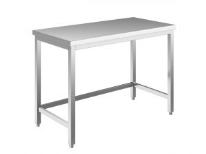 EUG2208-04 table sur pieds ECO 40x80x85h cm - plateau lisse - cadre inférieur sur 3 côtés
