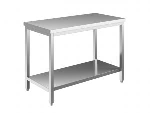 EUG2307-04 table sur pieds ECO cm 40x70x85h - plateau lisse - étagère inférieure