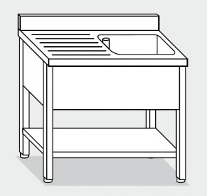 LT1125 Wash legs with stainless steel shelf