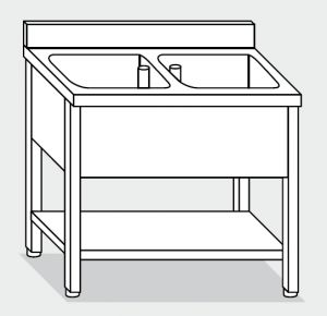 LT1131 Wash legs with stainless steel shelf