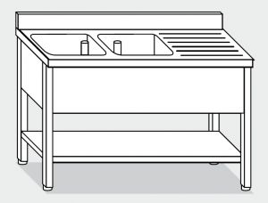 LT1165 Wash legs with stainless steel shelf