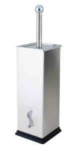T101822 wall-mounted AISI 304 polished stainless steel Toilet brush holder