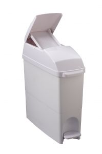 T104081 Collecteur de sacs sanitaires en plastique blanc 18 litres