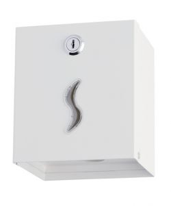 T105022 White coated steel Interfold toilet tissue dispenser single
