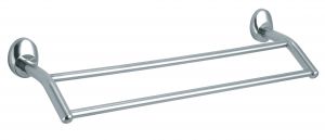 T105204 Double bar towel holder AISI 304 Brushed stainless steel