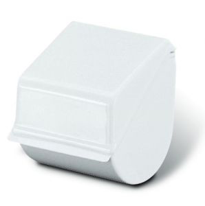 T710010 Porta rotolo carta igienica chiuso in plastica bianco