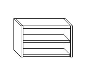 PE7003 wall unit with a stainless steel shelf L = 100cm