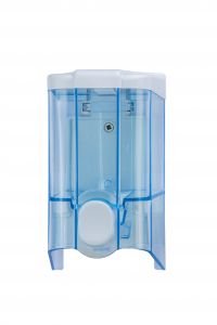 T908140 Distributeur de savon liquide push ABS bleu 0,5 litre
