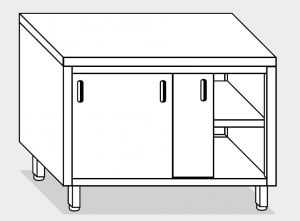 13200.11 Table armoire g40 cm 110x60x85h plateau lisse - portes coulissantes