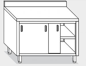 13251.10 Table armoire g40 cm 100x80x85h dosseret arrière - portes coulissantes
