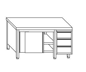 TA4092 armoire en acier armoires avec portes en acier inoxydable d'un côté et les tiroirs DX
