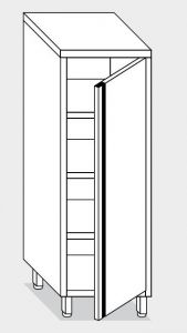 14206.05 Armario vertical g40 cm 50x60x180h puerta batiente - 3 estantes interiores regulables