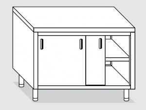 23200.11 Table armoire Agi cm 110x60x85h plateau lisse - portes coulissantes