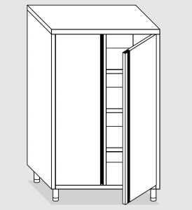 24303.12 Armario vertical agi 120x7 cm Puertas batientes 0x200h - 3 estantes internos ajustables