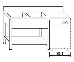 LT1201 Wash legs and shelf dishwasher
