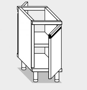 26201.04 Armario modular con puerta pasante batiente agi cm 40x60x81h estante intermedio