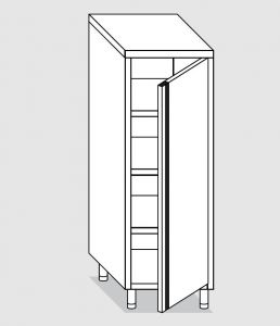 34200.05 Armario vertical con puerta batiente cm 50x60x160h - 3 estantes interiores regulables