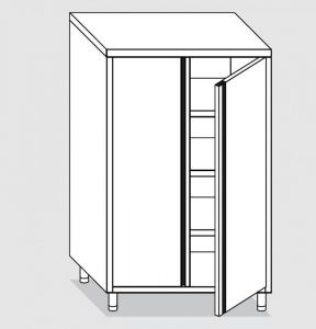 34203.07 Armario vertical con puerta batiente cm 70x60x200h - 3 estantes interiores regulables