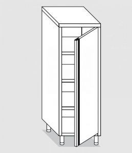 34206.05 Armario vertical con puerta batiente cm 50x60x180h - 3 estantes interiores regulables